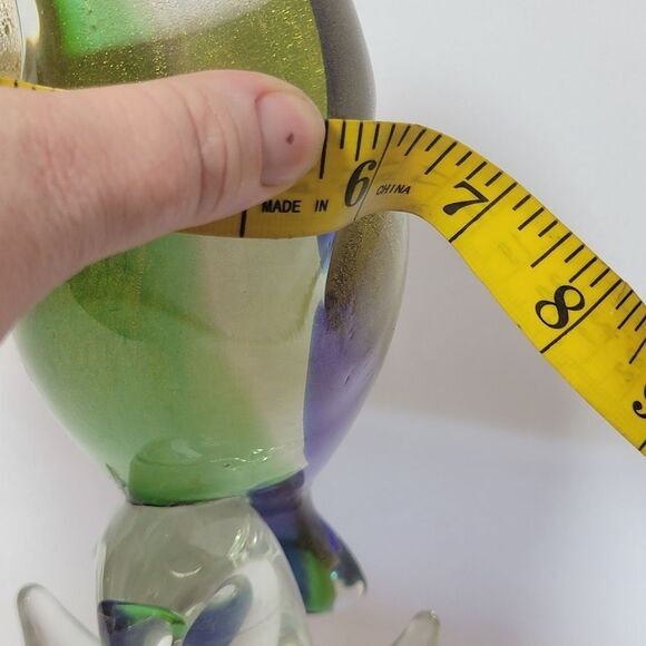 Vintage Murano Glass Toucan 11" Sculpture With Gold Leaf - Picture 8 of 9